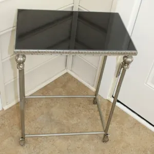 Black & Silver End Table
