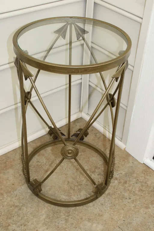 Glass & Metal Accent Table