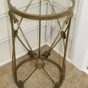 Glass & Metal Accent Table