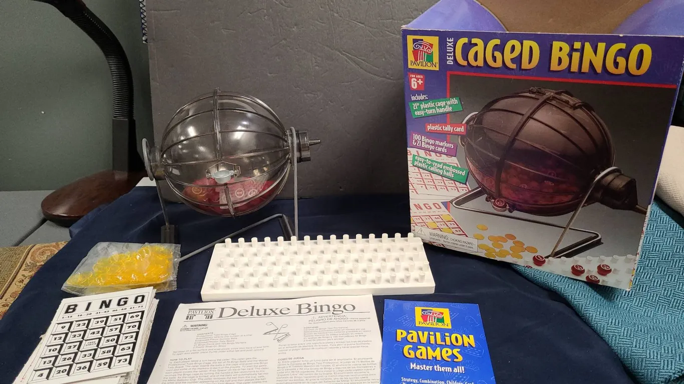 Pavilion Deluxe Caged Bingo Complete Set.