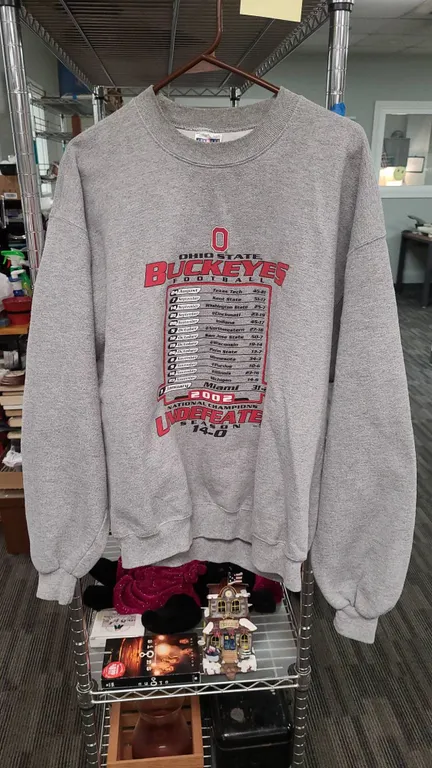 Ohio State Buckeyes 2002 National Champions Undefeated Season Jerzees Super Sweats Crewneck Sweatshi