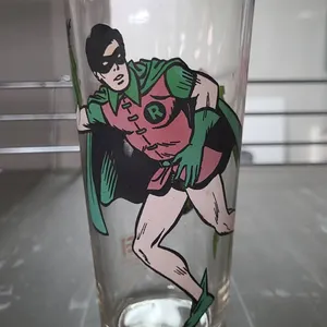 1978 Pepsi Collector Series DC Comics Robin Glass Featuring Classic Superhero Graphics by DC Comics