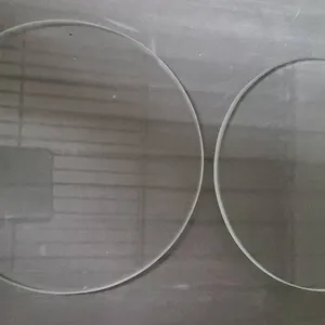 Glass Circular Wood Protection Covers, Set of 2 Pieces