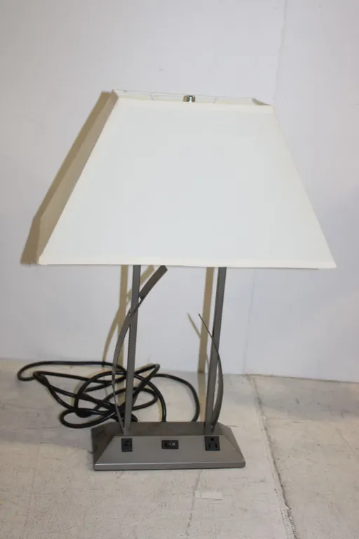 Pewter Metal Table Lamp