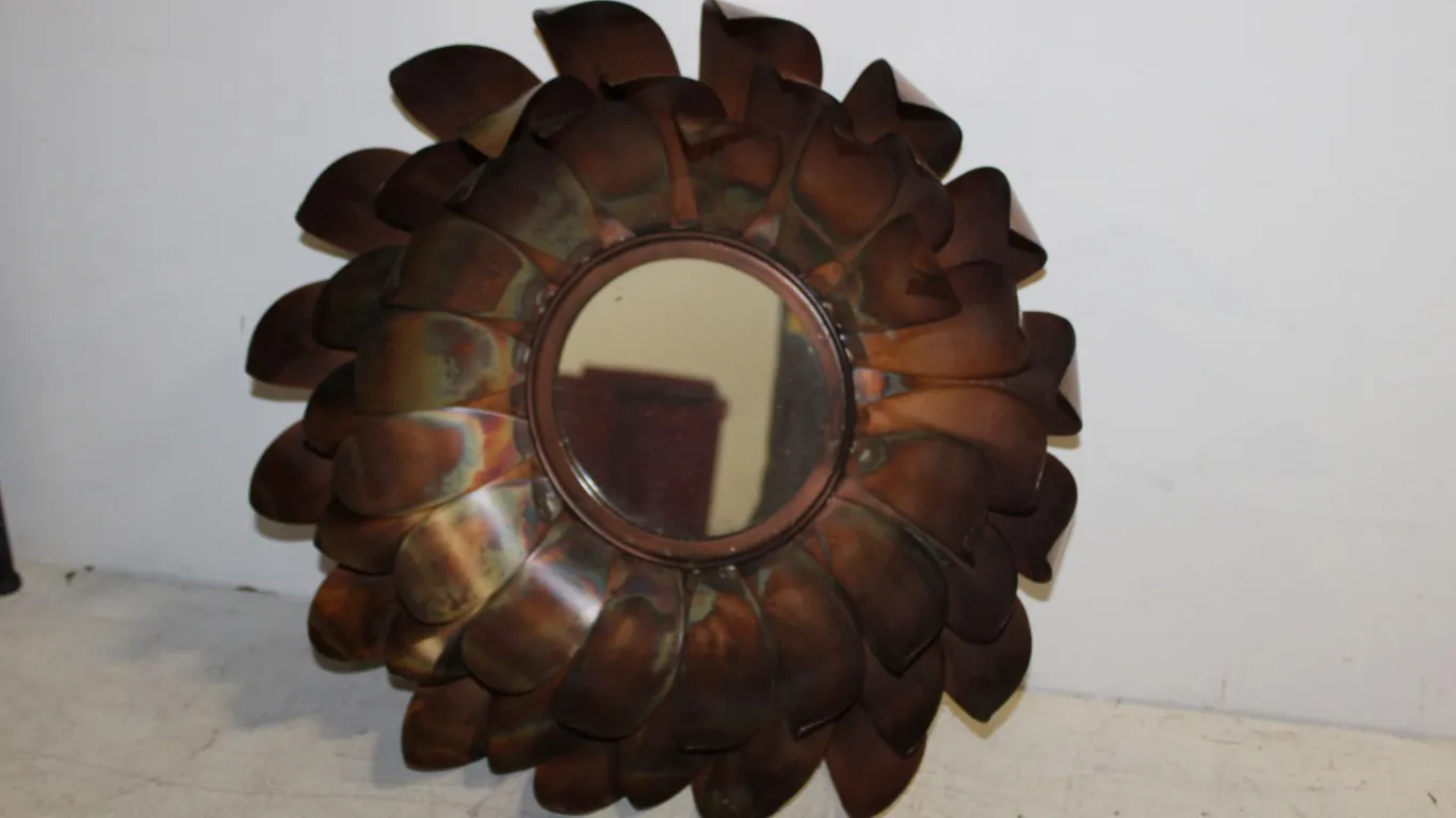 Copper Flower Wall Mirror