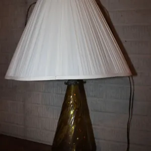Amber Glass Table Lamp