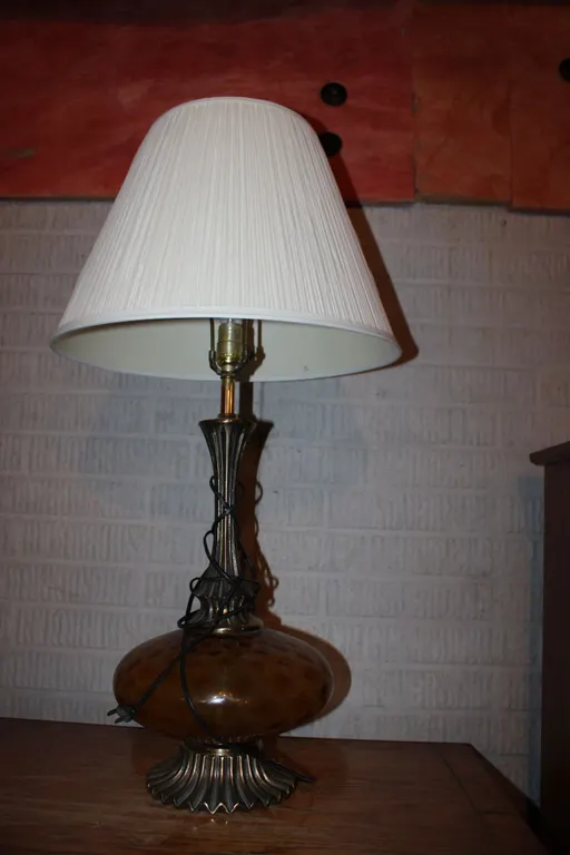 Amber Glass Lamp