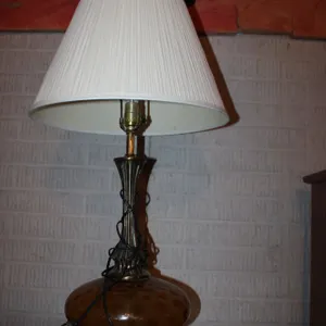 Amber Glass Lamp