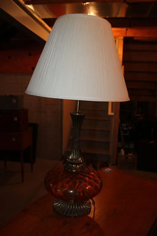 Amber Glass Lamp