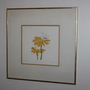 "Daysies" Floral Butterfly Print