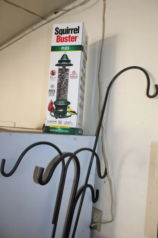 Squirrel Buster Feeder & Shepherd Hook Plant Holders