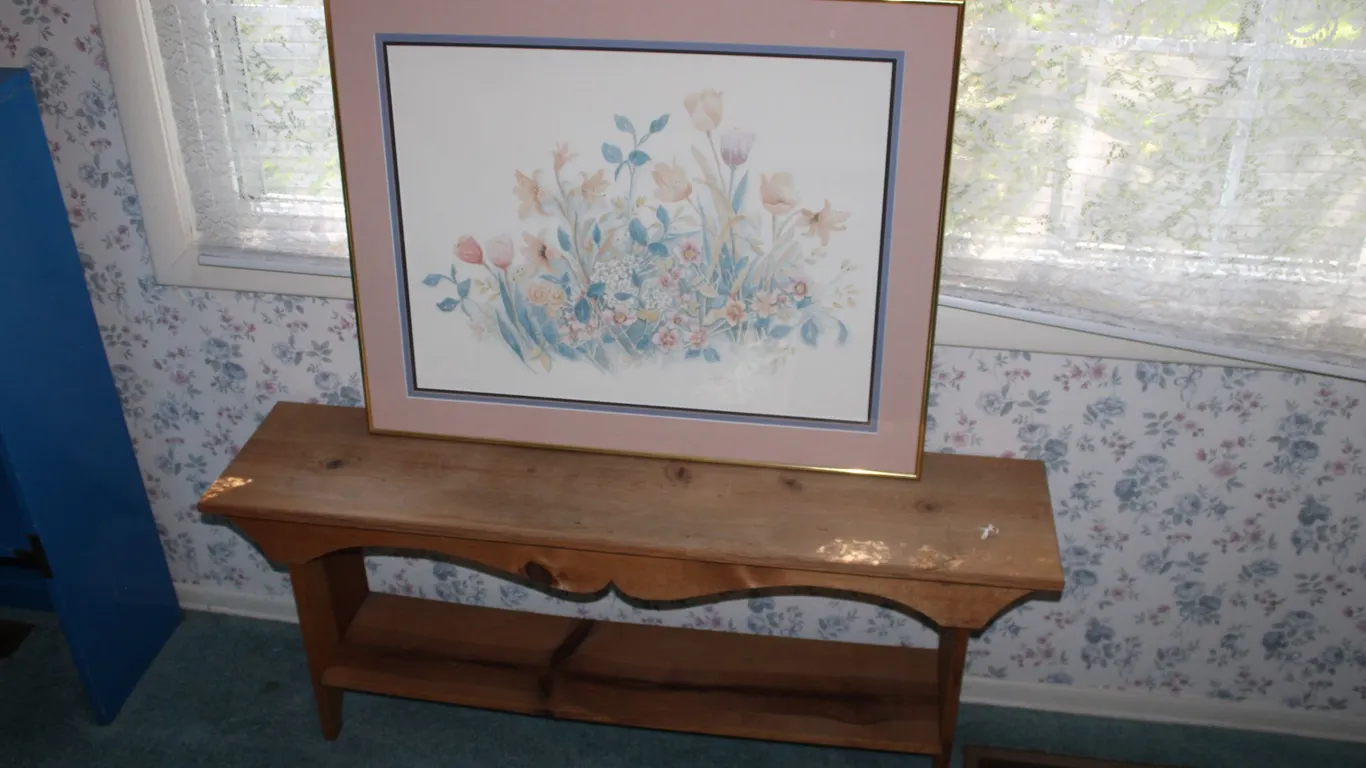 Floral Print & Bench