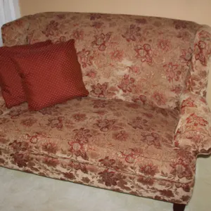 Floral Velvet Loveseat