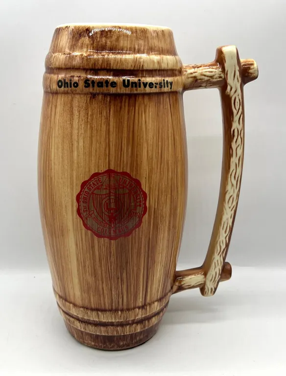 Ohio State University Ceramic Barrel Stein