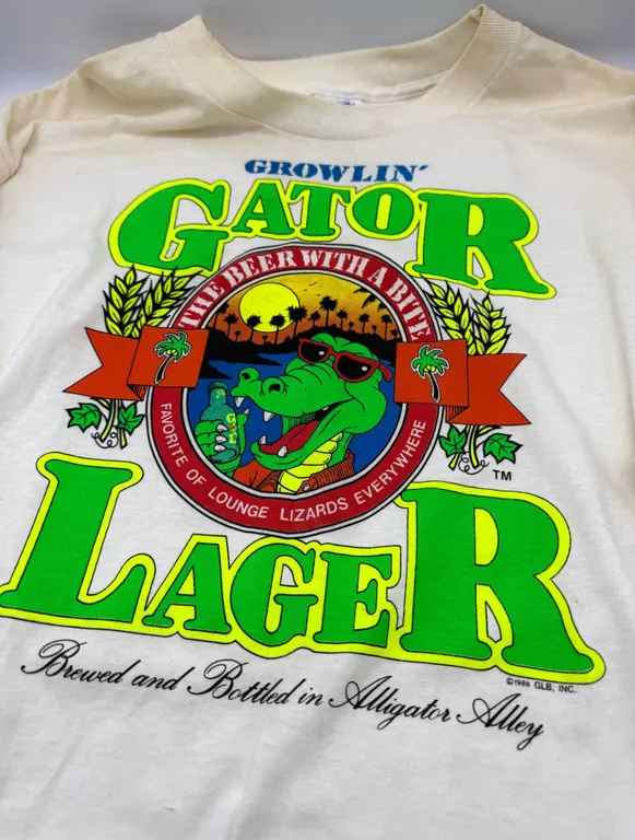 Growlin' Gator Lager Beer T-Shirt by Designer Pro