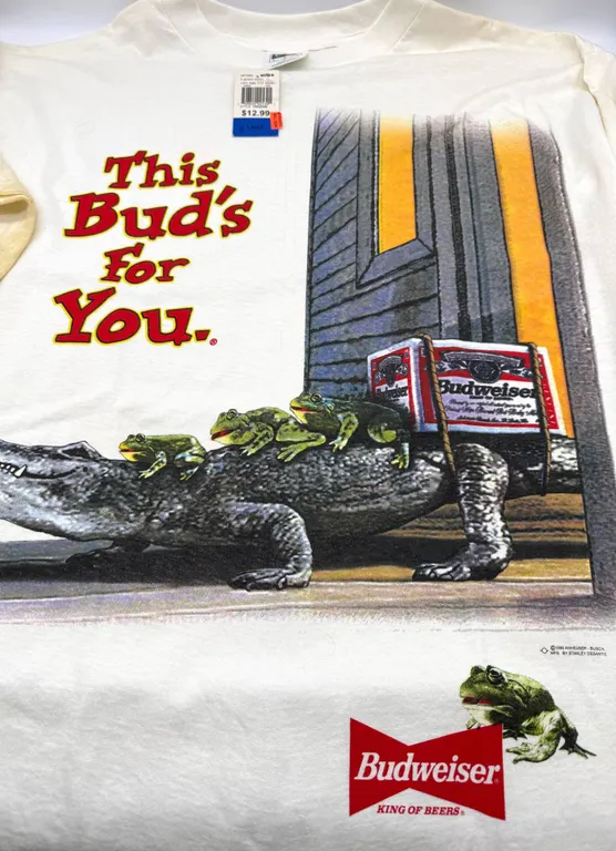 1996 Budweiser "This Bud's For You" Vintage Beer T-Shirt