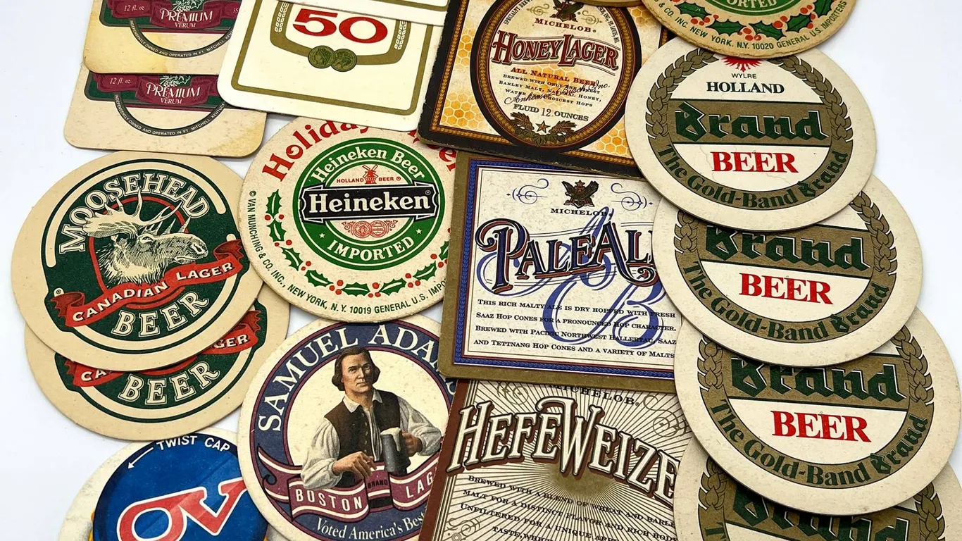 Beer Coasters Including Heineken, Labatt & More