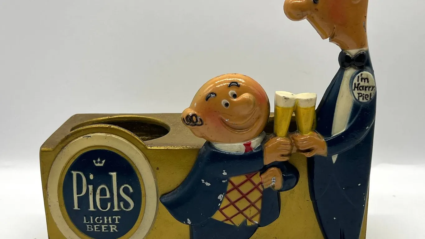 Piels Light Beer Display with Harry and Bert Piel Figures