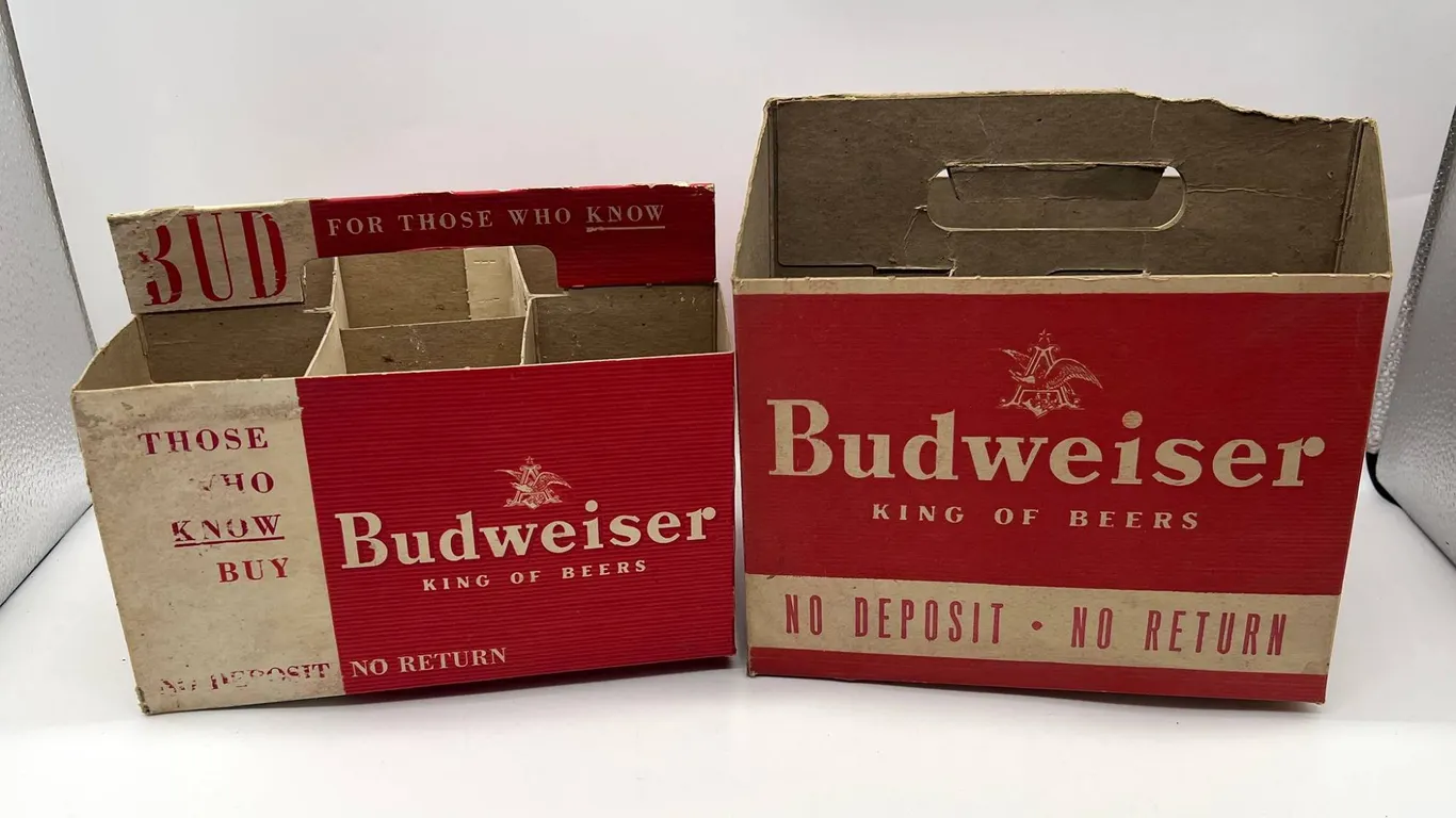 Budweiser King of Beers Cardboard Beer Carriers