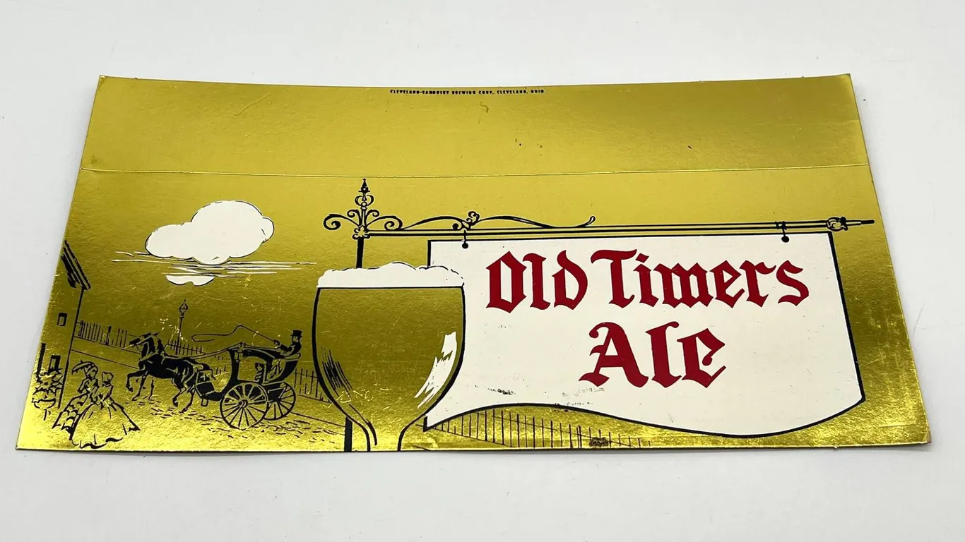Old Timers Ale Cardboard Beer Sign