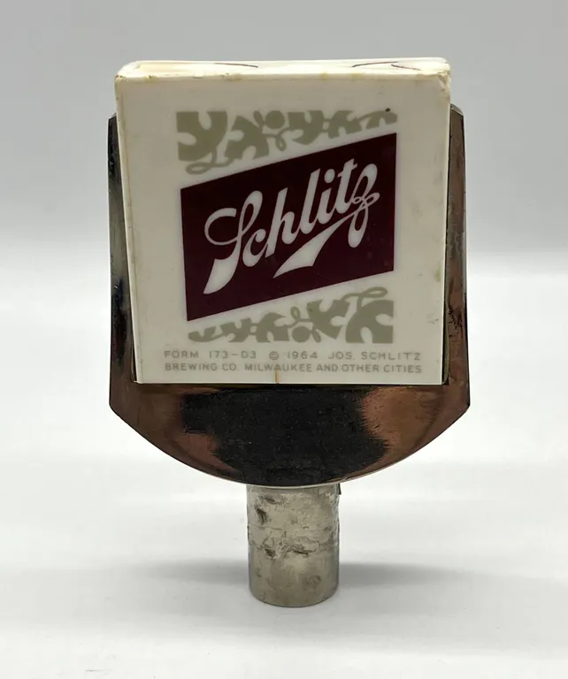 Schlitz Beer Tap Handle with Logo, 1964