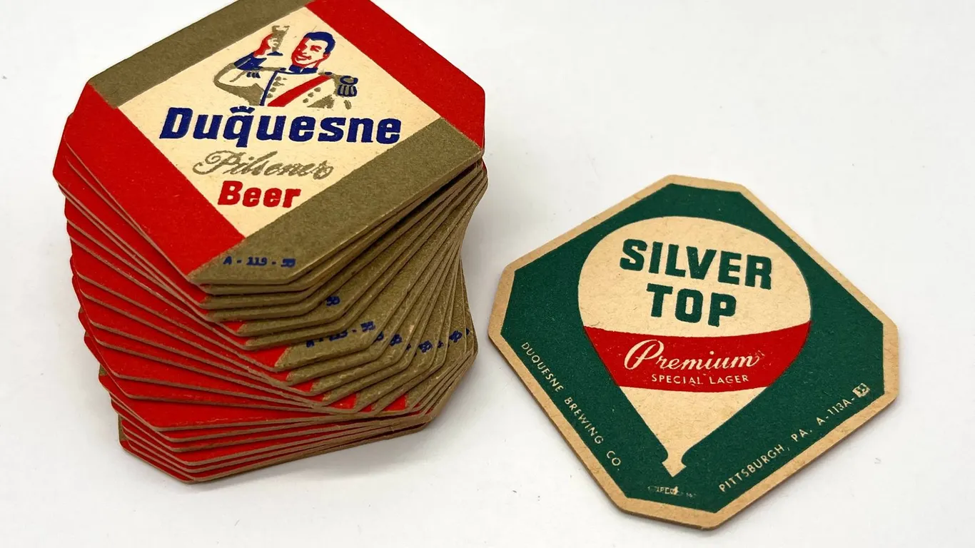 Duquesne and Silver Top Double-Sided Beer Coasters (20)