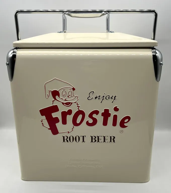 Frostie Root Beer Metal Cooler Reproduction with Box