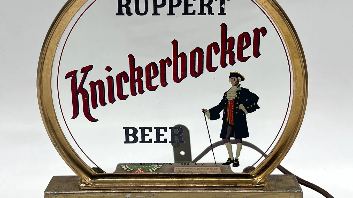Ruppert Knickerbocker Beer Lighted Bar Sign