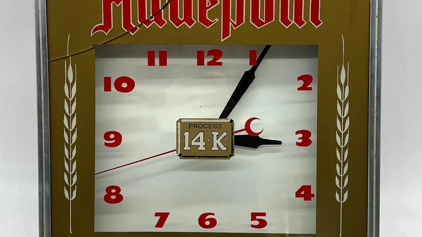 Hudepohl Pure Grain Beer Lighted Wall Clock