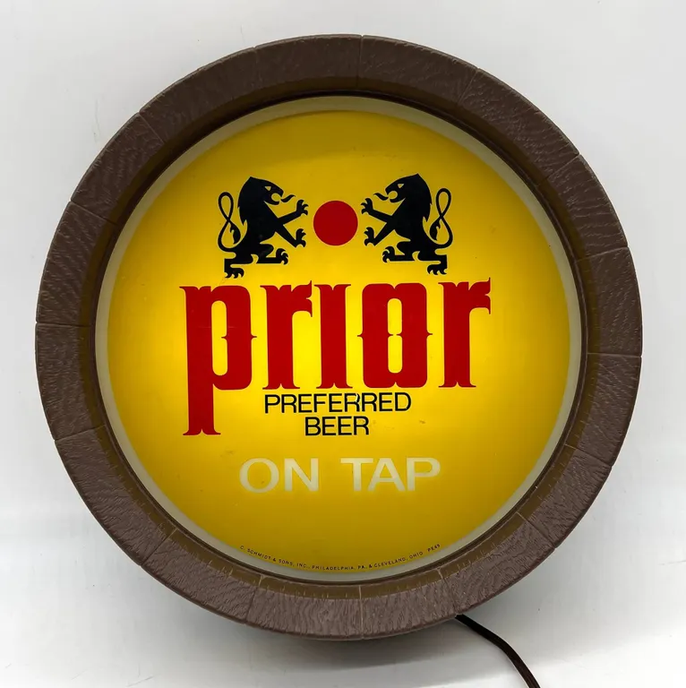 Prior Preferred Beer Lighted Sign by C. Schmidt & Sons
