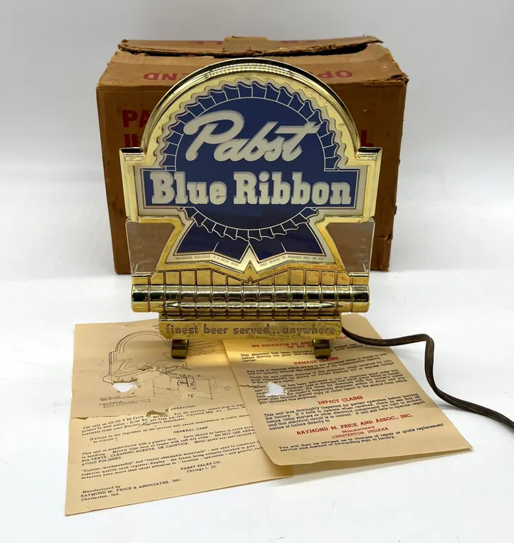 Pabst Blue Ribbon Beer Light w/ Original Box