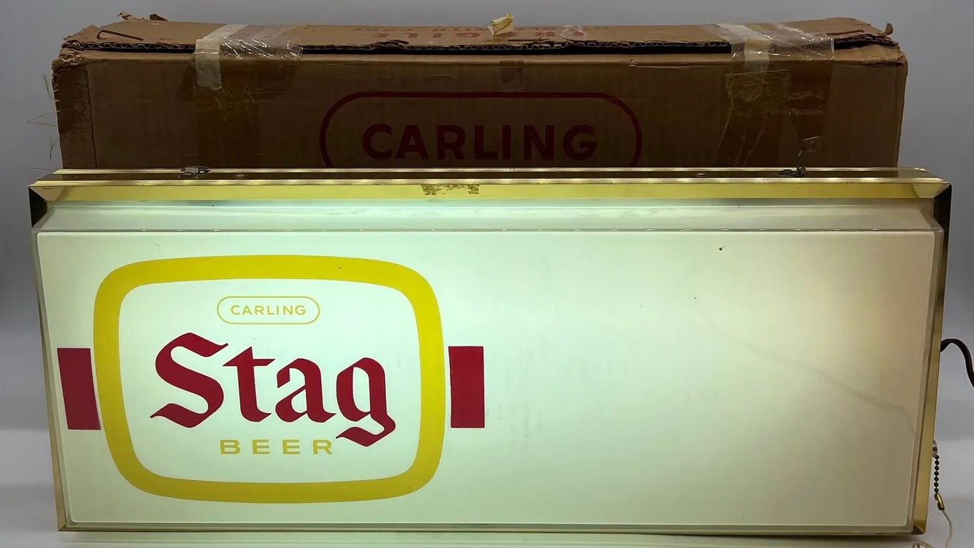 Stag Beer Lighted Sign by Carling in Original Box