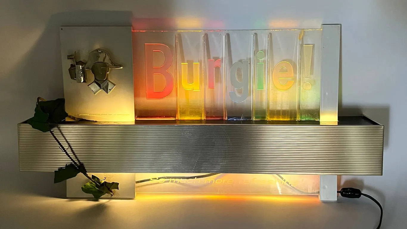 Burgie Beer Lighted Advertising Sign