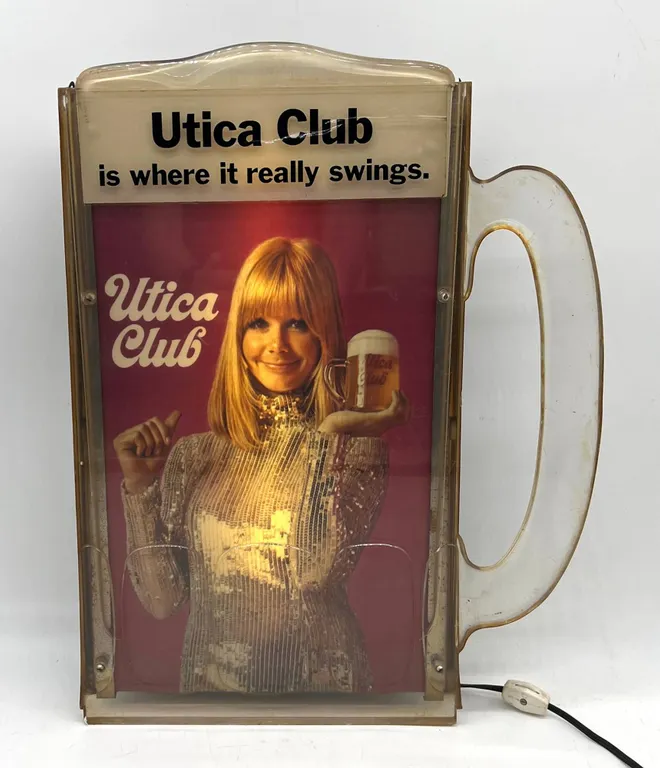 Utica Club Beer Lighted Advertising Sign