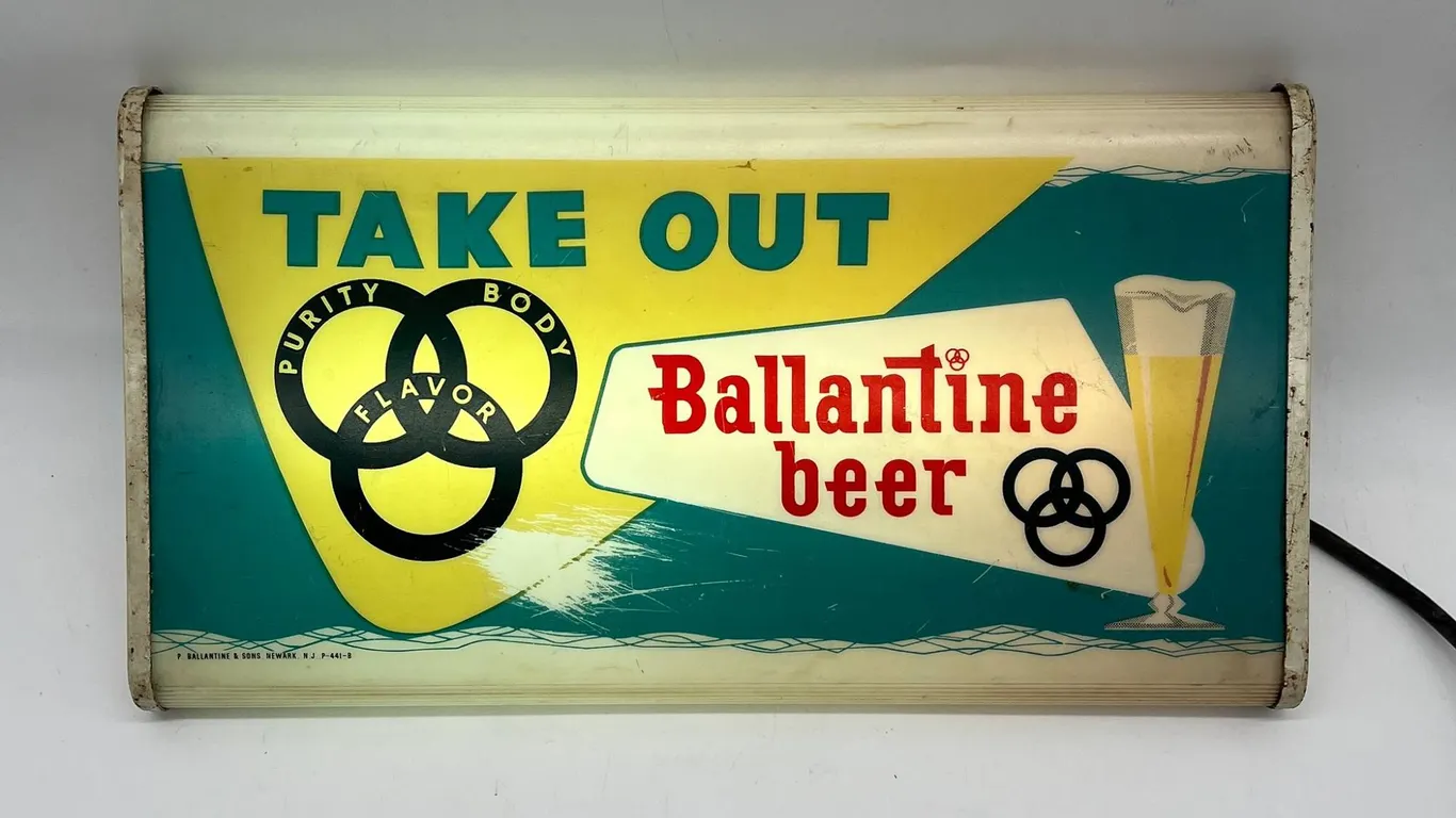 Ballantine Beer Lighted Advertising Sign