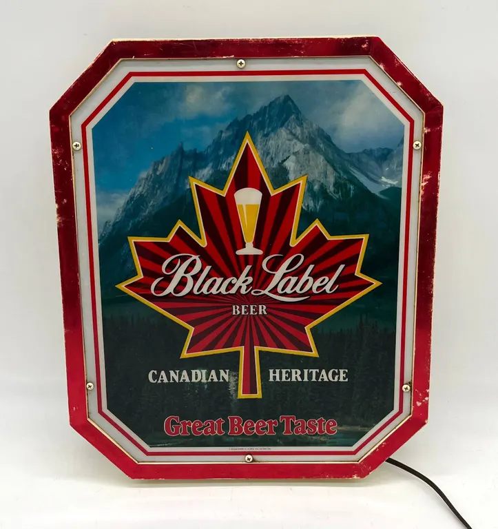 Black Label Canadian Heritage Beer Light Sign