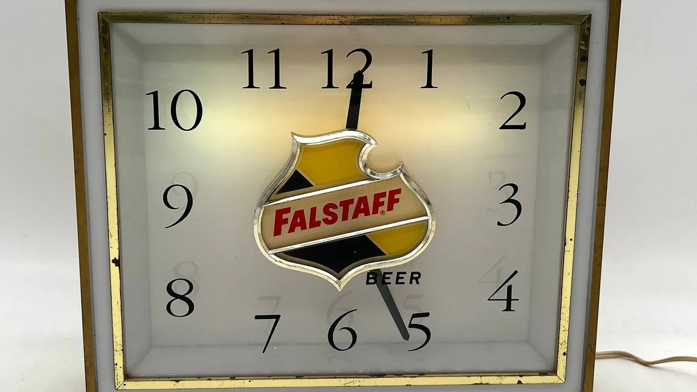 Falstaff Beer Illuminated Wall Clock