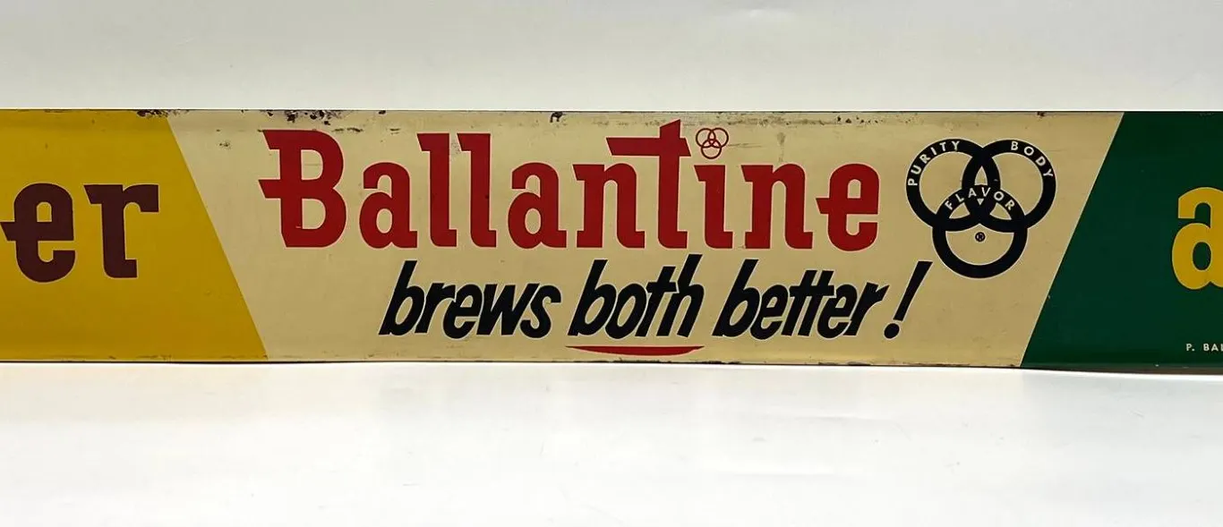 Ballantine Large Metal Beer Ale Sign