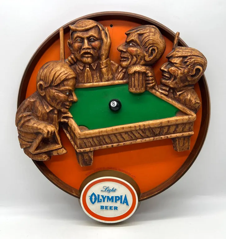 Olympia Beer Lighted Pool Table Beer Sign