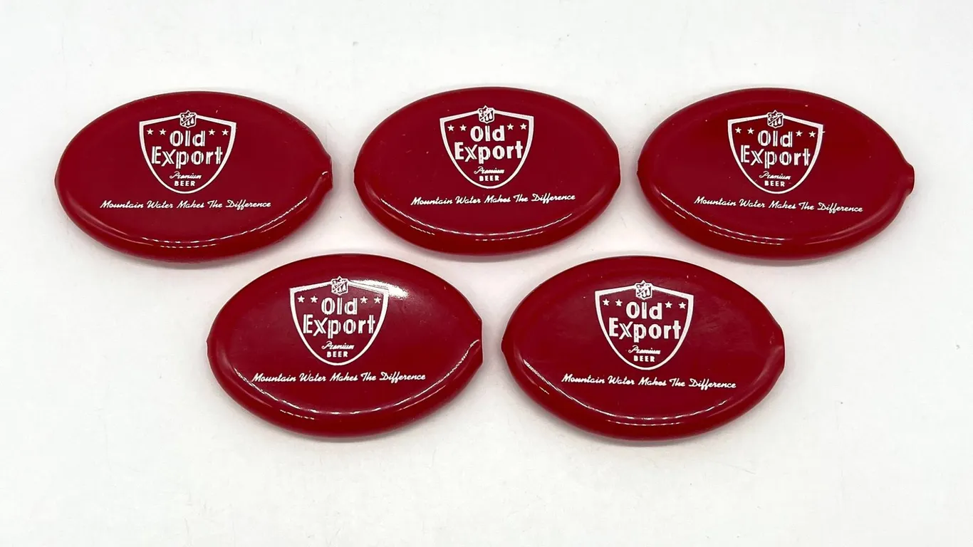 5 Old Export and Old German Beer Coin Pouches