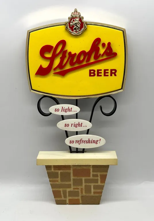 Stroh's Beer Light-Up Bar Sign Display