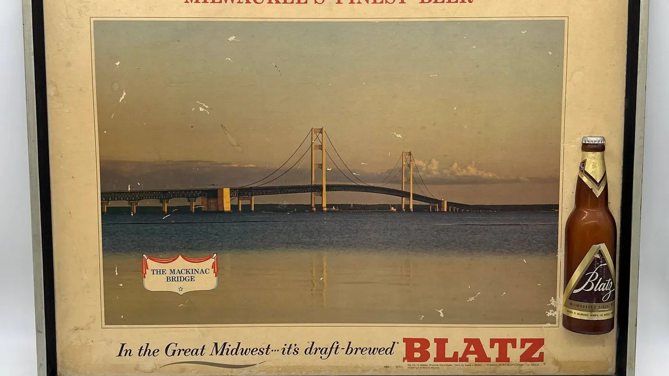 Large Blatz Beer Advertising Sign