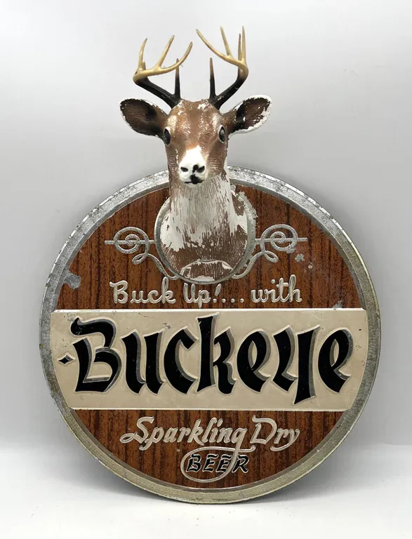 Buckeye Sparkling Dry Beer 3D Sign with Deer