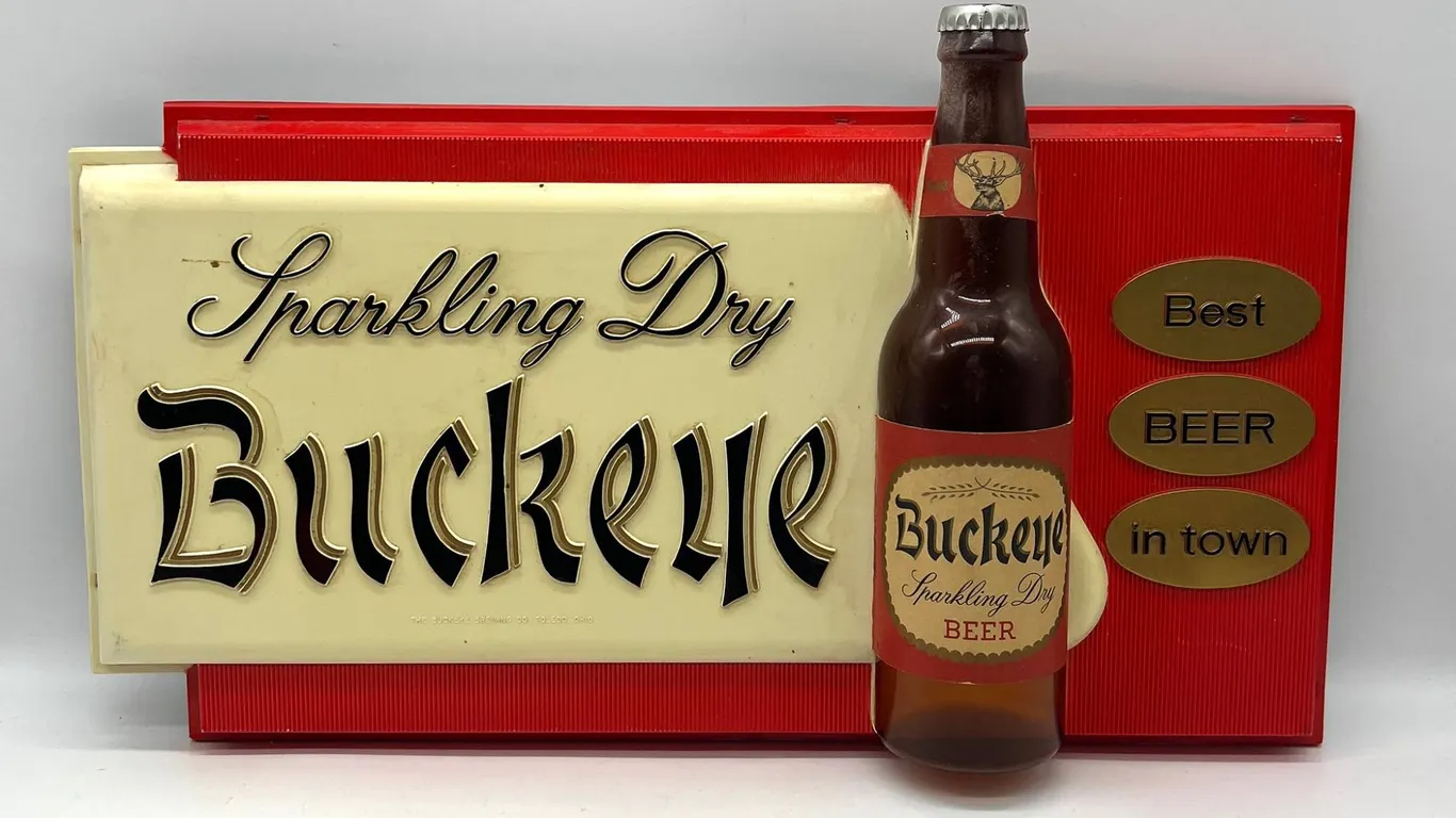 Buckeye Sparkling Dry Beer Olympia Beer Sign