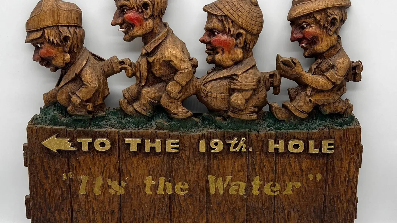 Olympia Beer "To The 19th Hole" Bar Sign