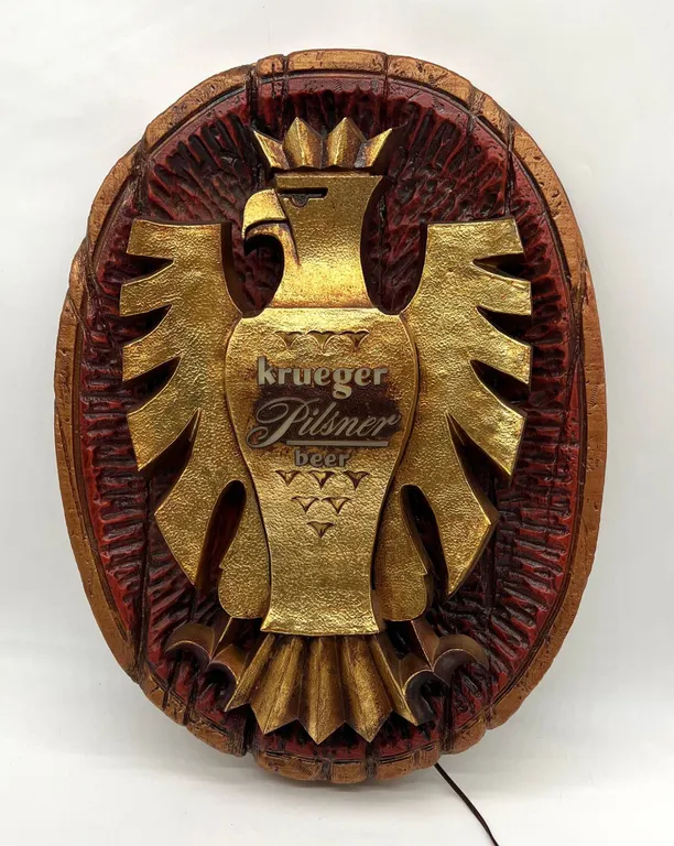 Krueger Pilsner Beer Illuminated Wall Plaque