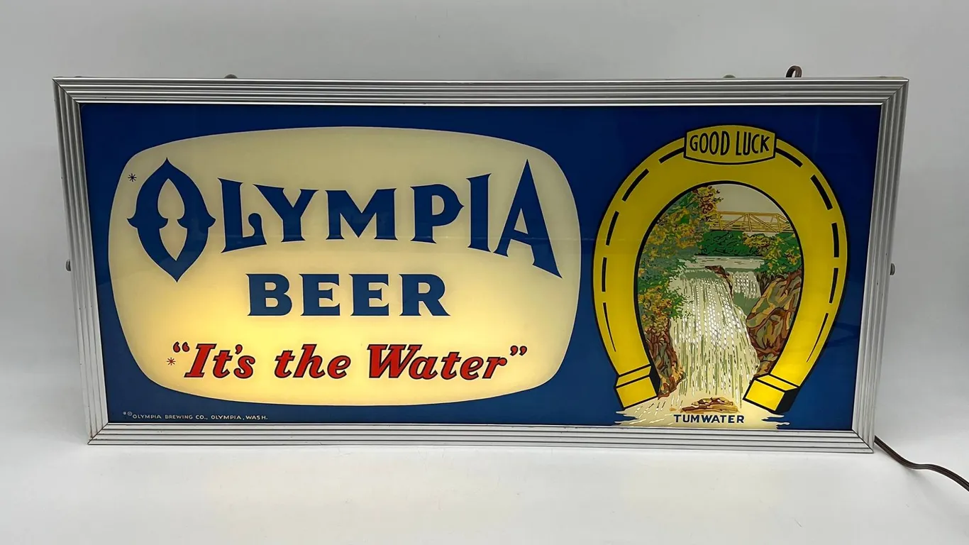 Olympia Beer Illuminated Bar Light Sign