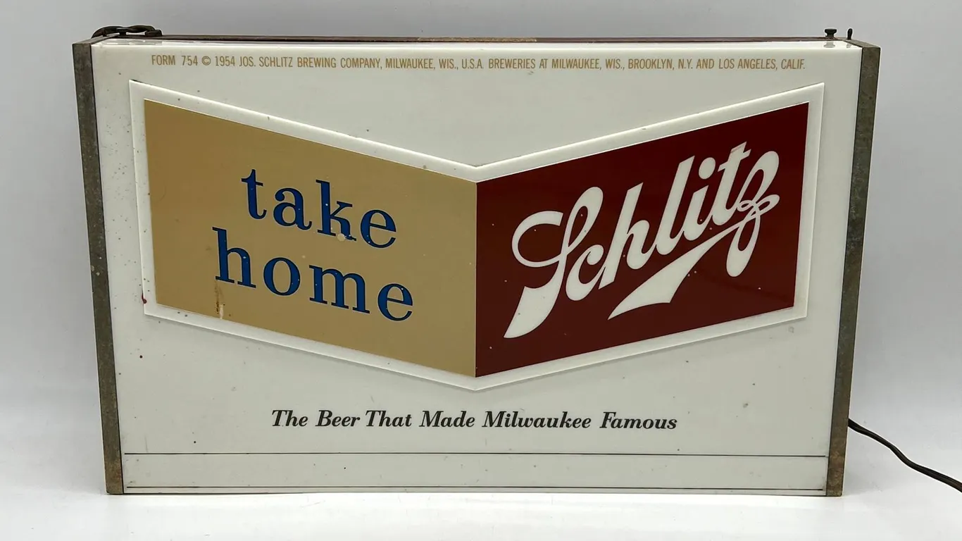Schlitz Take Home Beer Light Sign