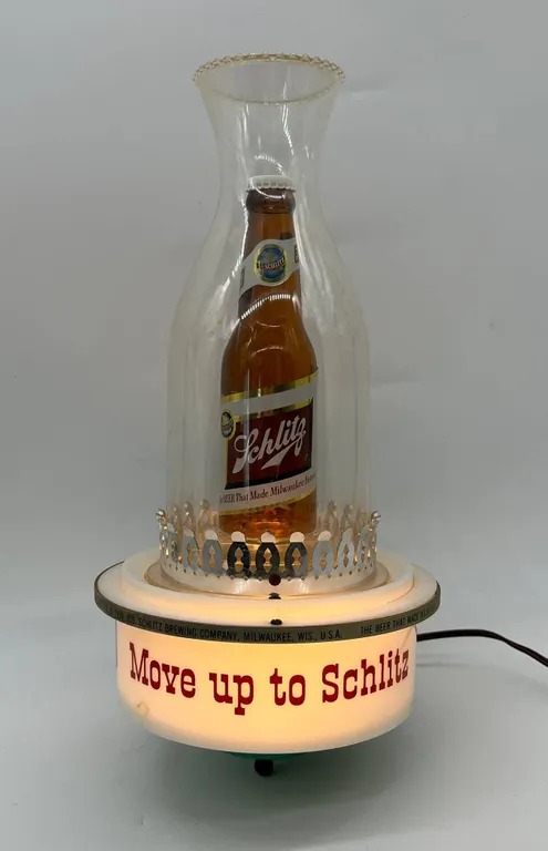 Schlitz Beer Light with Bottle Display