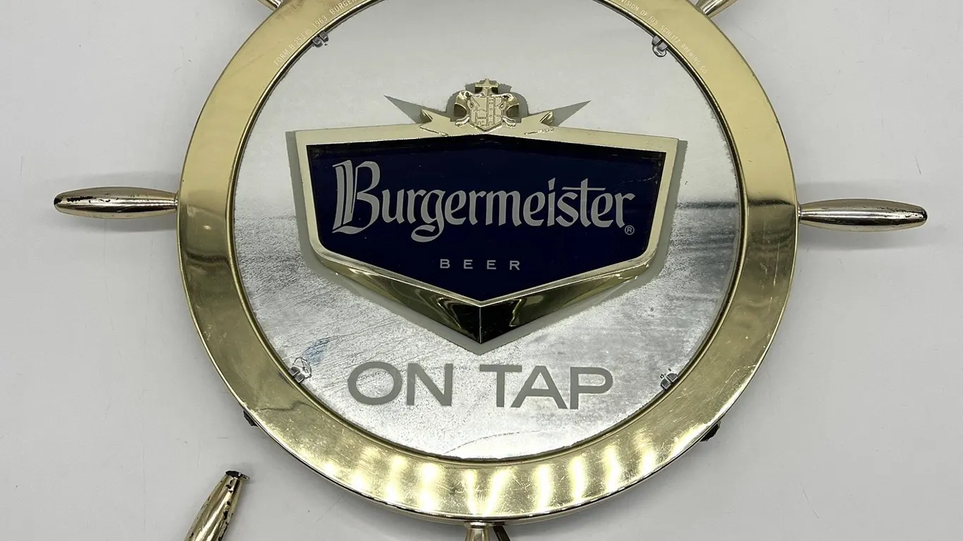 Burgermeister Beer Light With Nautical Motif